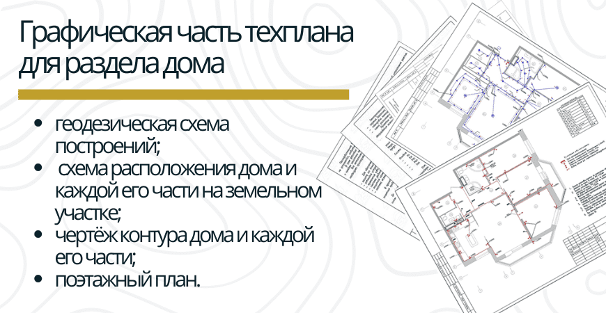 Графическая часть техплана для раздела дома в Омске