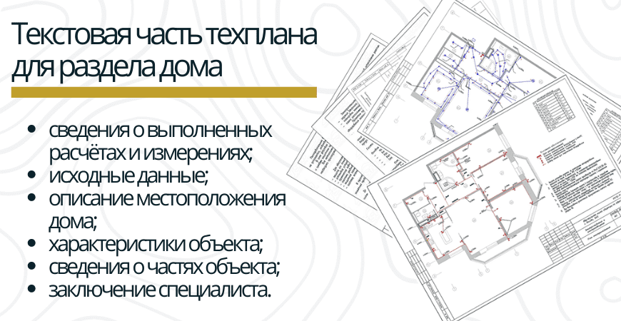 Текстовая часть техплана для раздела дома в Омске